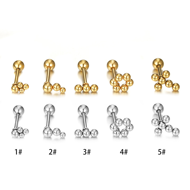 Fashion Geometric Stainless Steel Plating Ear Studs 1 Piece