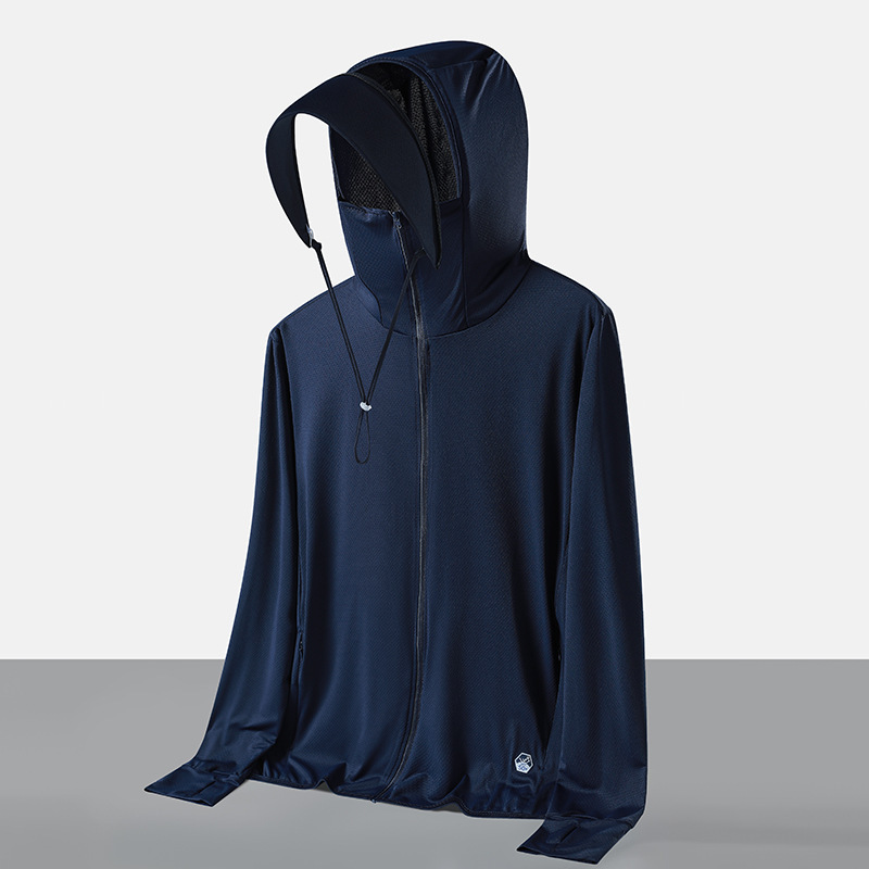 Gran sombrero de brida ropa de protección solar personalizada parejas de verano chaqueta de verano publicidad de ropa de piel impresa logotipo