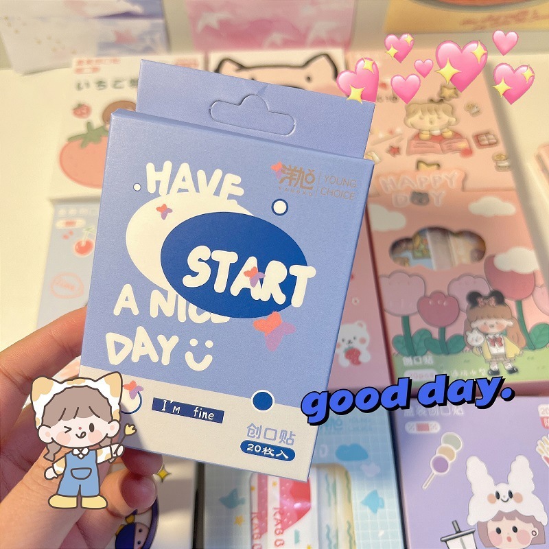 活力ある日々漫画風絆創膏卸売 かわいい高品質装飾絆創膏 かわいい防水通気性|undefined