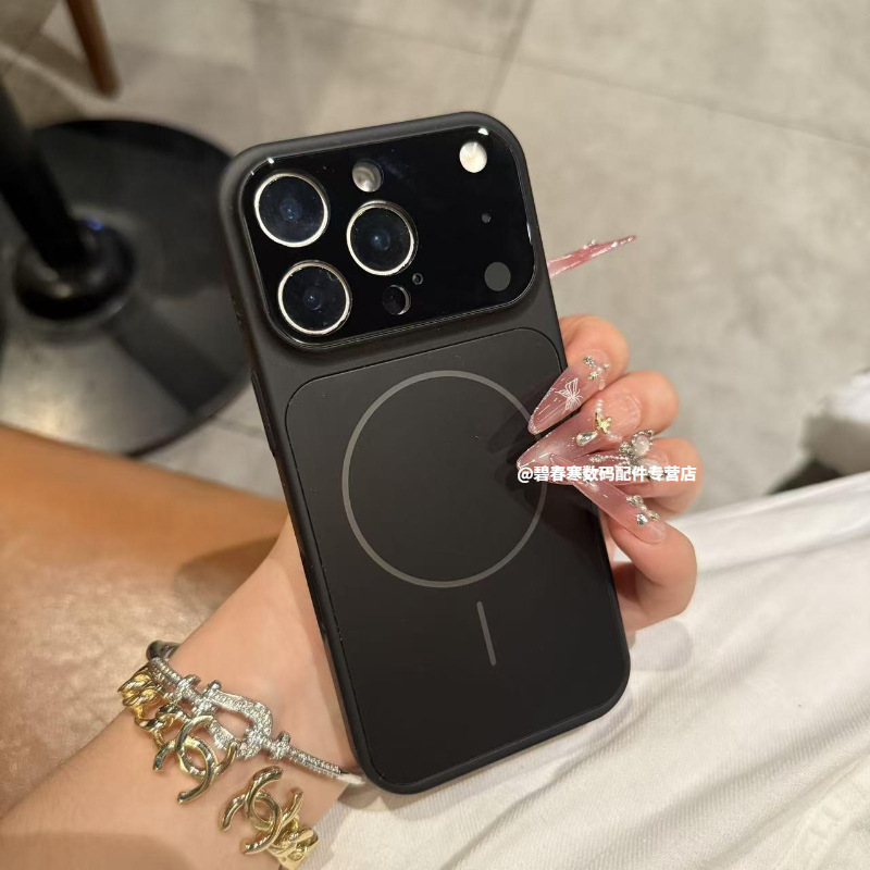 秒变17大视窗适用17promax手机壳新款16pro带镜头膜iPhone15promax康宁磨砂玻璃15简约磁吸14/13全包保护套男|undefined