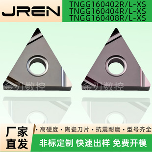 Cnc Single-Sided Triangular High-Gloss Ceramic Turning Blade Tngg160402/04/08L/R-Xs