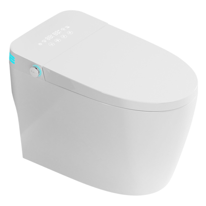 Intelligent Automatic Toilet with Remote Control, Foam Shield to Prevent Splashing, High-Temperature Ceramic Toilet Seat with Water Tank, No Water Pressure Limit