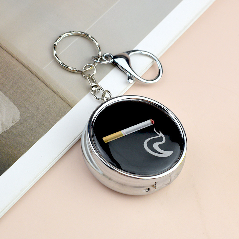 Car Ashtray Anti-Fly Ash Dual-Use for Home and Car, Living Room, Office, Light Luxury High-End with Lid, Creative Double-Layer Liner