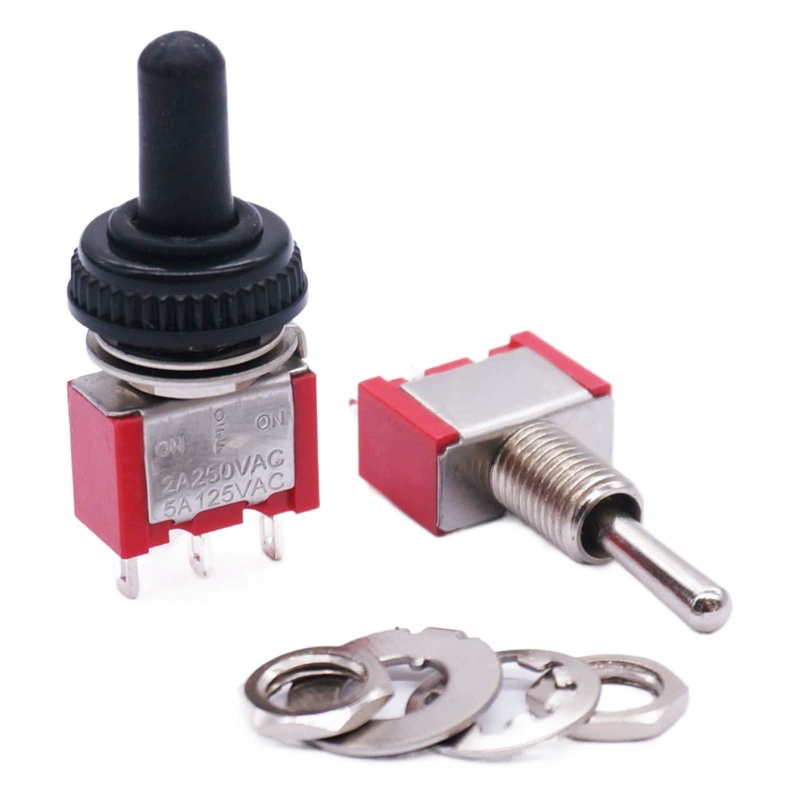 Заводская прямая продажа кнопочных переключателей 6 мм MTS-102/103 красного цвета, 3-контактные, 2-позиционные и 3-позиционные тумблерные переключатели.