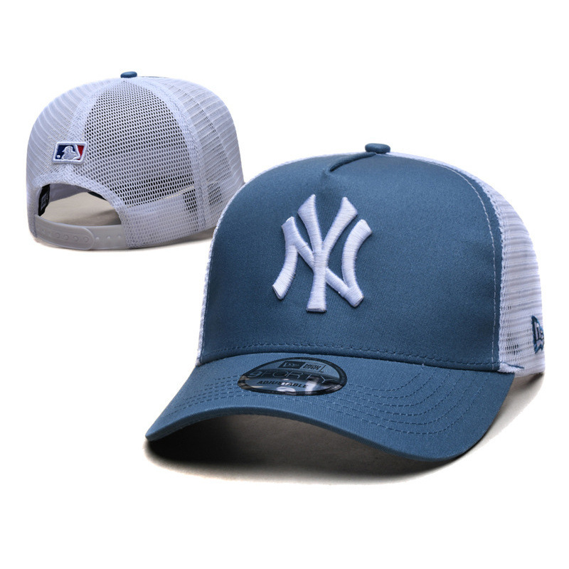 トレンディなブランド NY メッシュ野球帽女性のための春と夏の新しい刺繍入りビッグロゴひさしキャップ日よけ通気性メッシュ帽子男性用|undefined