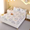 White Cat Fitted Sheet [Washable, Color Will Not Fade]