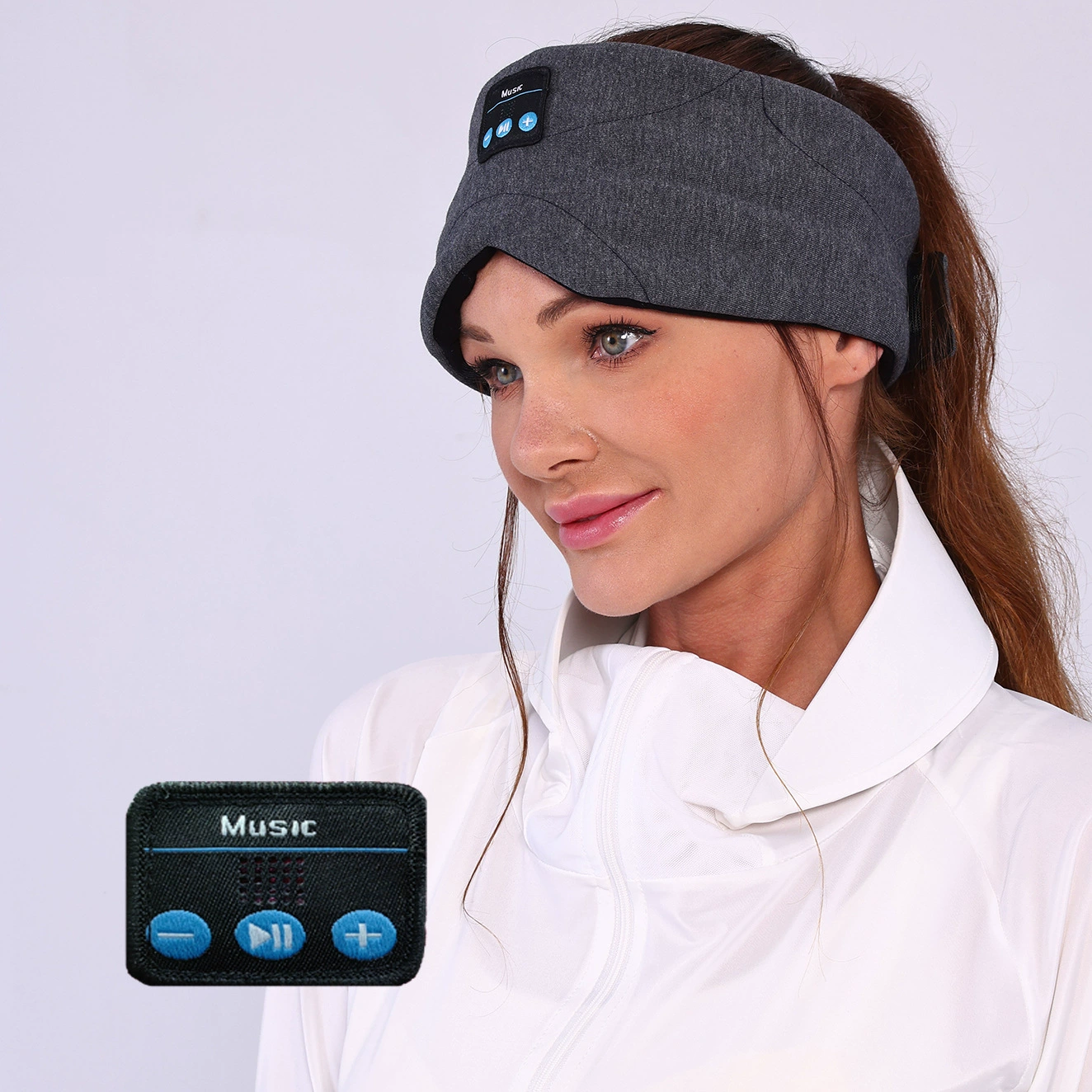 Новая беспроводная маска для сна BT Беспроводная музыка для мужчин и женщин, наушники без давления с длинными ресницами