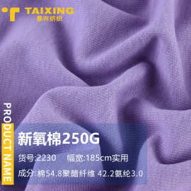 250G新氧棉肌理双面汗布针织T恤潮牌休闲裤卫衣针织面料布料现货