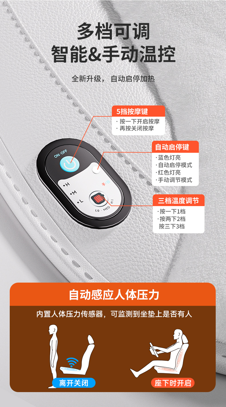 New Graphene Car Seat Cushion down Warm USB Cigarette Lighter Quick Heat Office Chair Winter Warm Magical