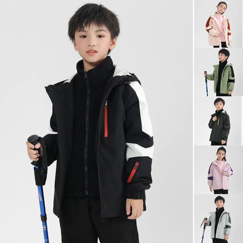 Children's Jackets, Windproof and Waterproof, Primary and Secondary School Student Uniforms, Customized Outdoor Camping and Play Activity Group Uniforms