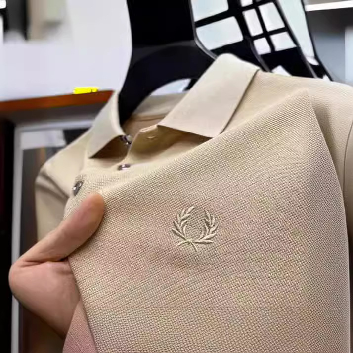 跨境热卖2024男式翻领半袖马球衫时尚休闲商务刺绣T恤马球衫