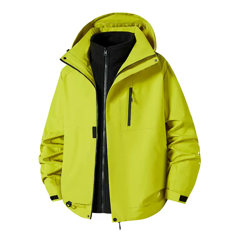 潮牌男装户外三防冲锋衣25冬季男女三合一可拆卸机能夹克外套跨境