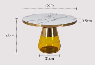 Yellow, white, glass, big