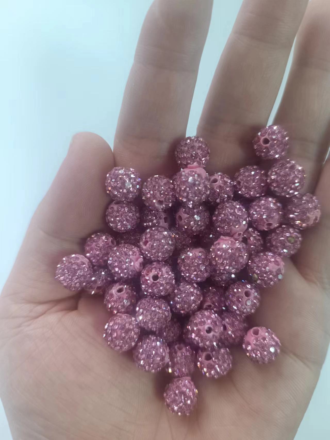 50 PCS/Package Quantity 50 PCS/Package Diameter 10mm Soft Clay Artificial Rhinestones Round DIY Jewelry Accessories Beads