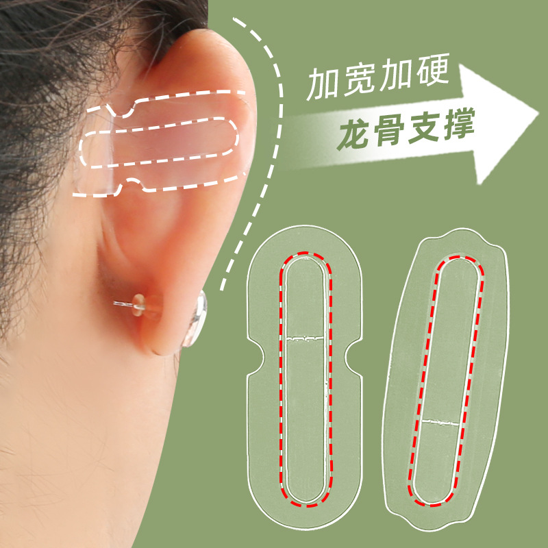 The keel type lace elf ear patch invisible supports the…