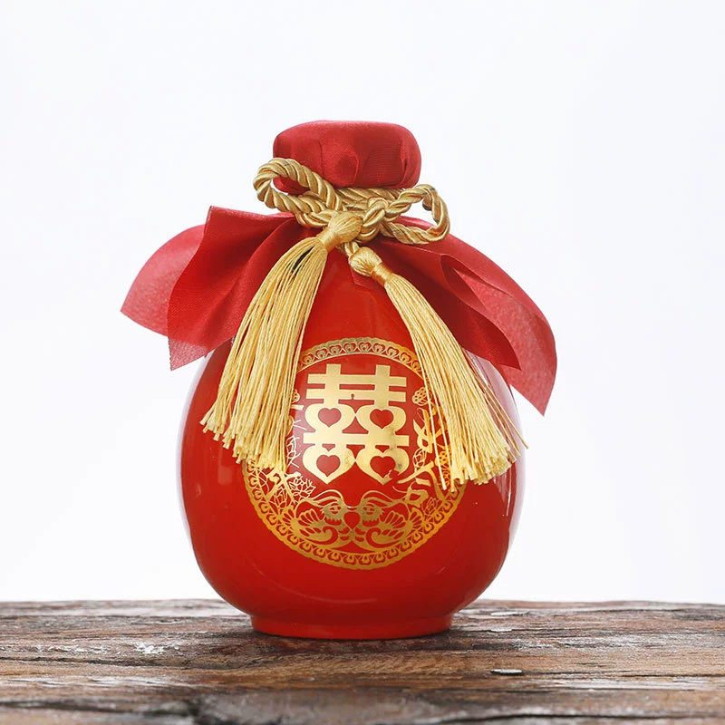 Античная Ретро маленькая бутылка вина керамическая пустая бутылка вина 1 кг Свадьба свадьба вино глина белое вино банка для хранения вина упаковка бутылка