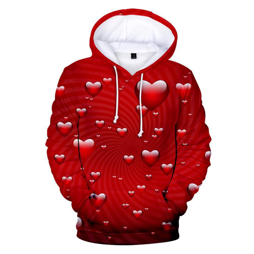 -Sudadera deportiva holgada con capucha impresa en 3D para hombres y mujeres con elementos del Día de San Valentín_voghion.com
