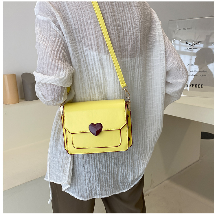 448g Weight Magnetic Buckle Closure Type Single Shoulder Strap Strap Type Crossbody Bag Bags Type Shopping Occasion Pu Leather Material Solid Color Pattern All Seasons Season Women's Gender Streetwear Style Square Shape Medium Size Women's Medium Pu Leather Heart Shape Solid Color Streetwear Square Magnetic Buckle Crossbody Bag 10