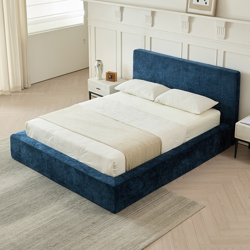 Cama plegable de tela italiana pequeña cama compresible de comercio exterior paquete blando en el extranjero apartamento individual cama ensamblada metal