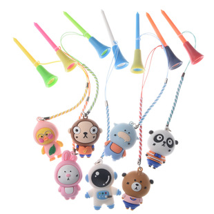 Golf rubber ball nail plastic ball seat golf TEE with rope cartoon pattern anti-lost ball rack