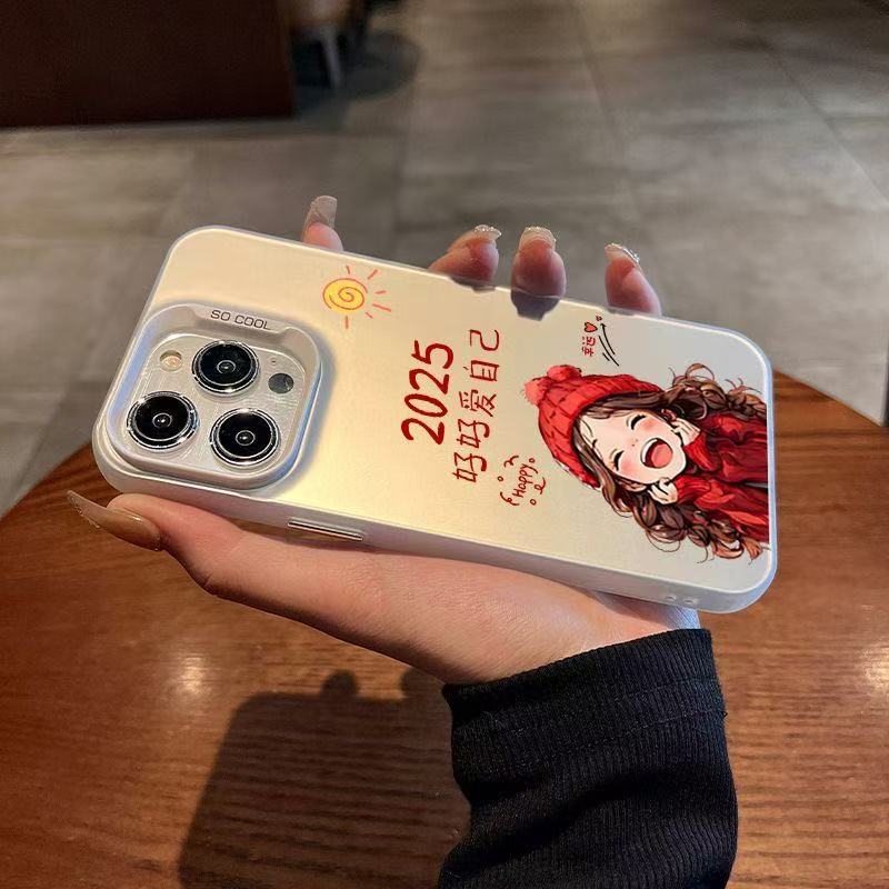 Nuevo 2025 aplicable iPhone 16 funda para teléfono móvil Apple 15promax/14 anti-caída 13pro/12/11 lindo