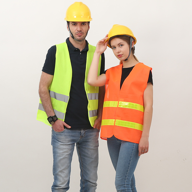 chaleco reflectante chaleco reflectante construcción de saneamiento ambiente montar por la noche al aire libre ropa de trabajo naranja al por mayor