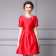Zhili Small Super Fire dress Chic Beautiful Red Nail Drill Dress Dress 2025 Summer New