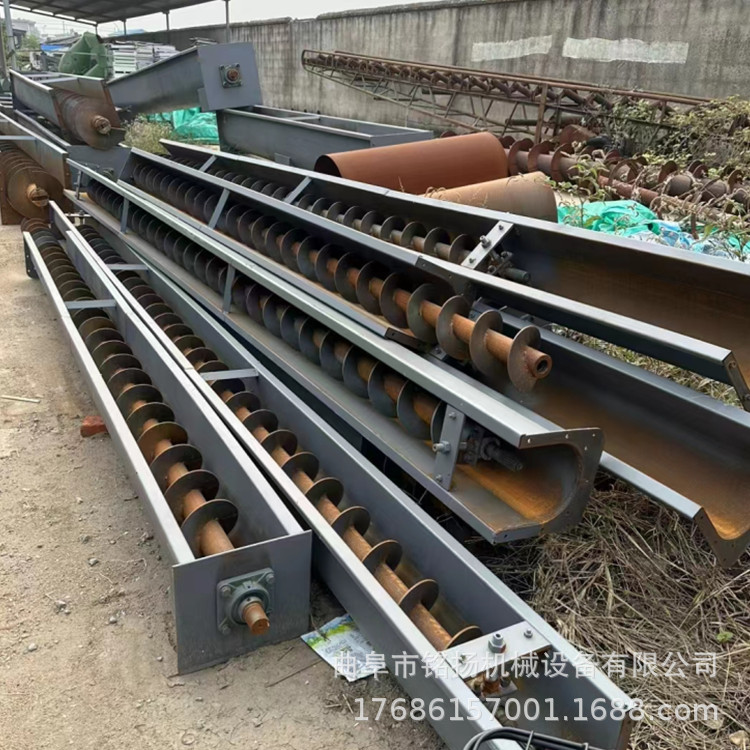 水泥不锈钢无轴螺旋上料机 219管径敞口式上料机 塑料颗粒加料机