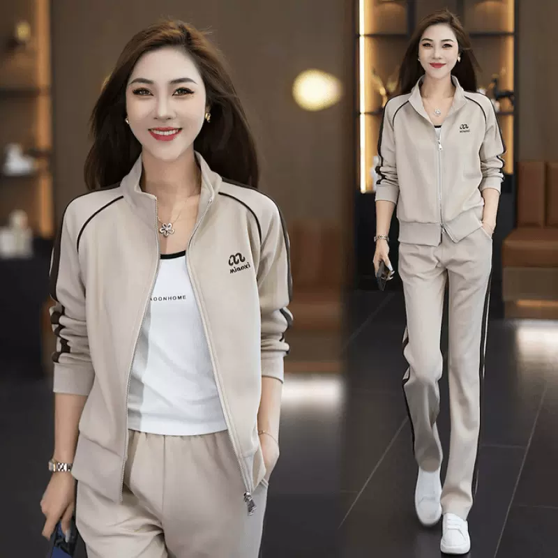 【店铺热销】休闲运动服套装女2025春秋季新款时尚韩版洋气宽松显