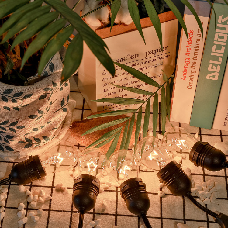 Cross-border s14 light string US standard European standard UK standard running light outdoor camping decoration atmosphere light LED Christmas light string