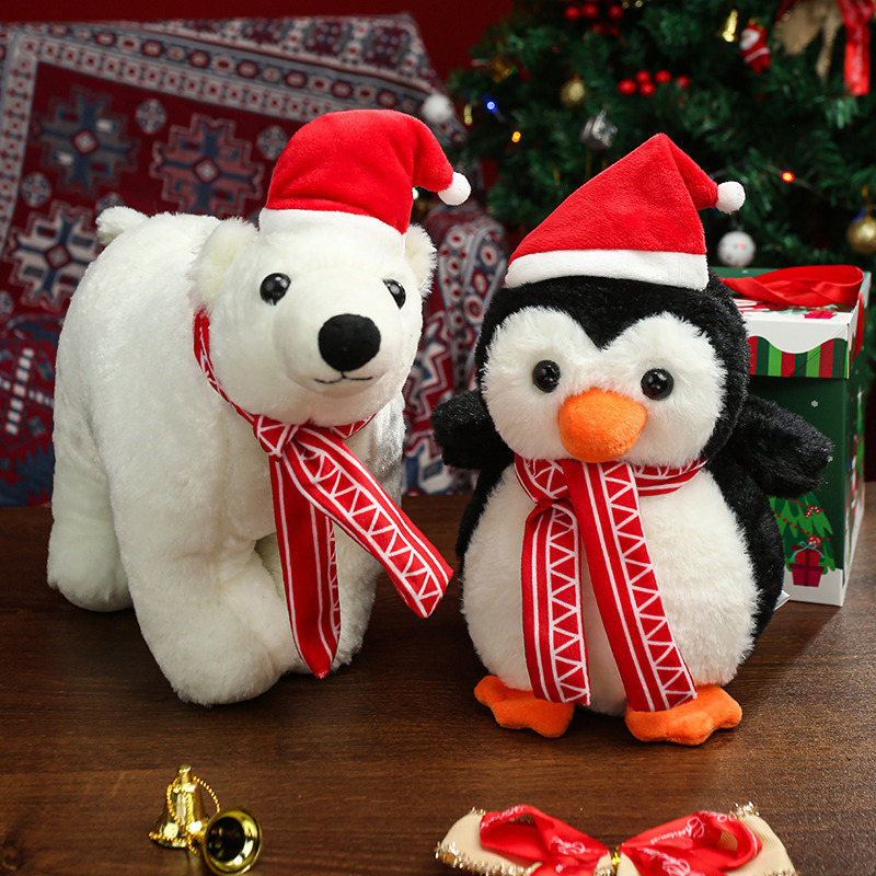 Bebés de Navidad pingüino muñeca juguete de peluche pingüino grande almohada suave regalo de cumpleaños de Navidad