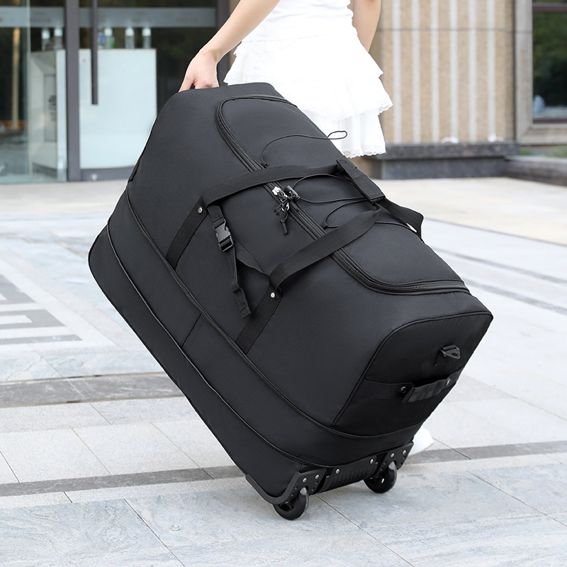 跨境牛津布拖轮包大容量可折叠旅行包男女通用可单肩斜跨行李包