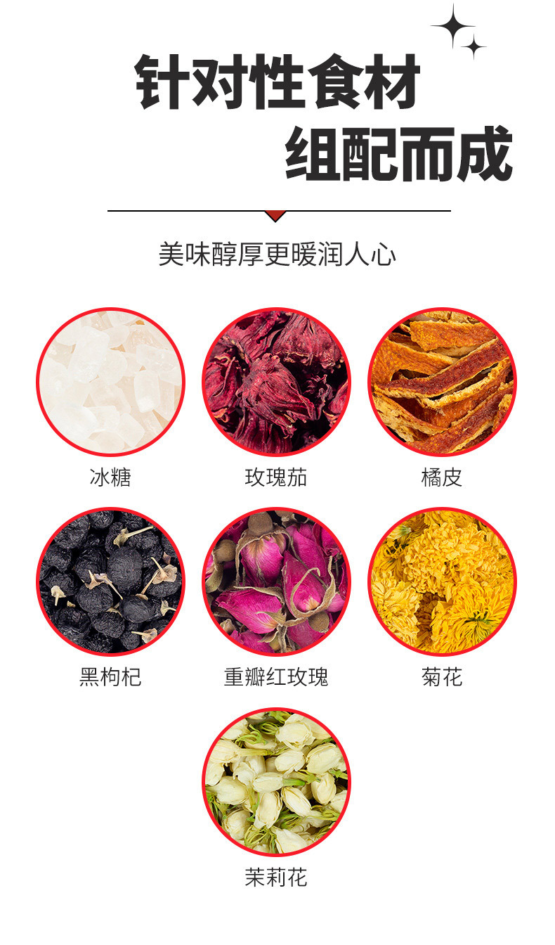 Yangyuan Rose Luo Shen Tea Black Goji Herbal Blend 100g Gift Box Cold Brew Wellness Tea key features