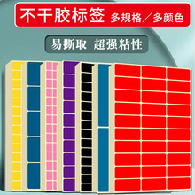 10种规格混色彩色标签喷墨不干胶标签贴纸作业本易撕标记号标签纸