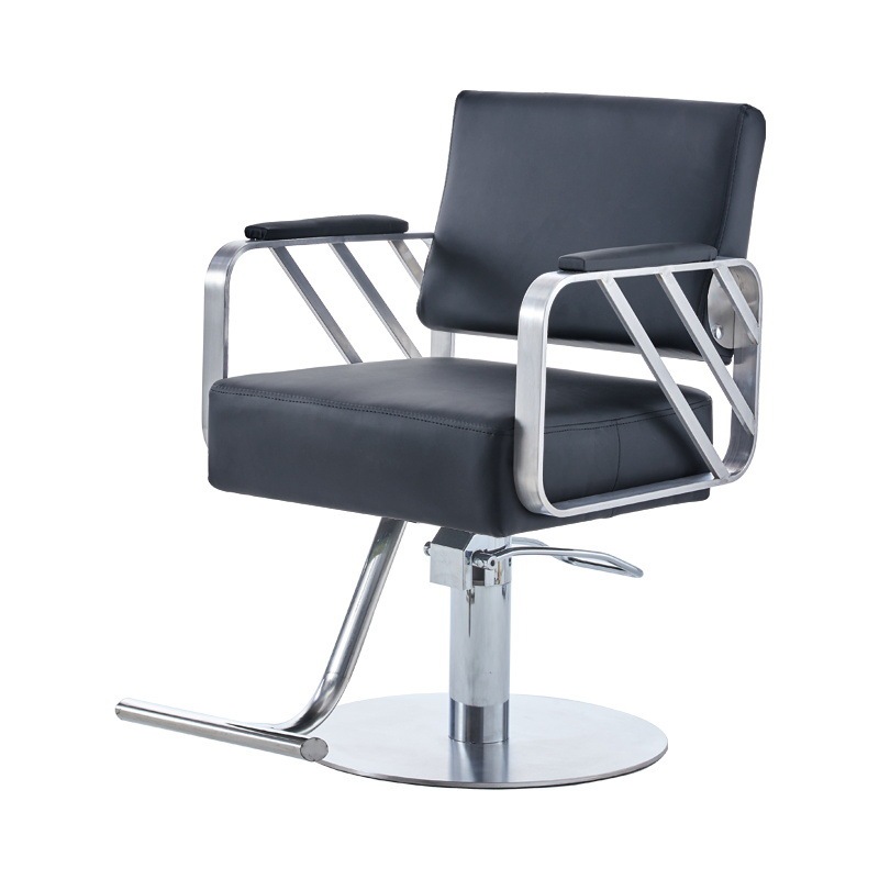 Fábrica directa barbería silla salón de peluquería silla de corte de pelo elevador red silla de acero inoxidable corte de pelo