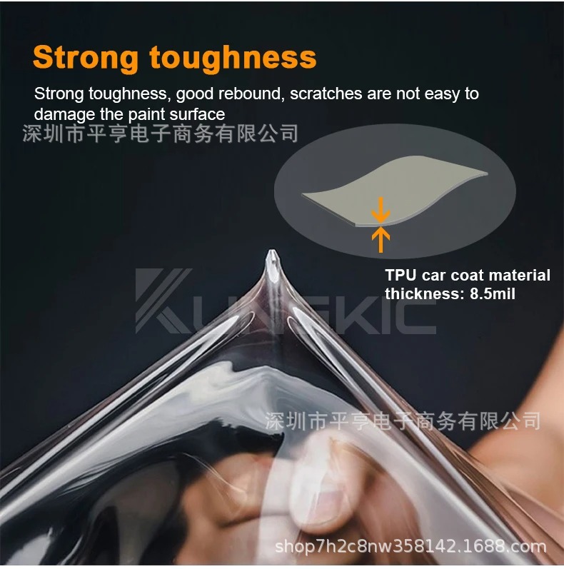 Tesla Model 3/Y Front/Rear Door Extended Protection Film TPU Light Film Set