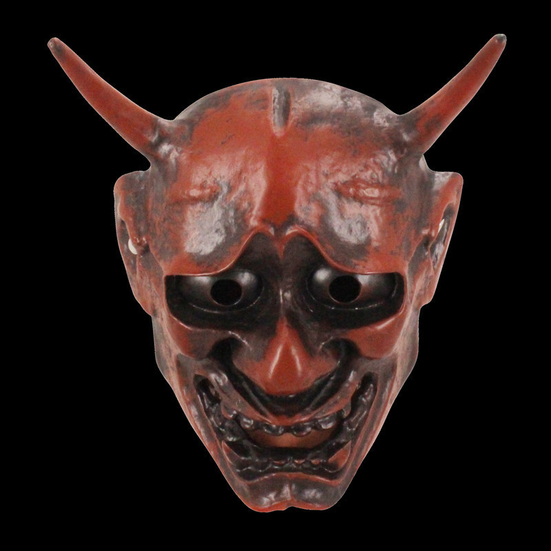 新日本鬼首般若面具万圣节恶魔树脂脸谱鬼头面罩密室逃脱道具mask-阿里巴巴