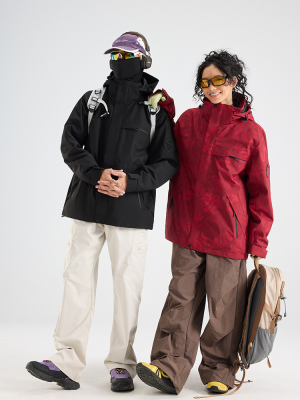 骆陀户外冲锋衣男三合一女抓绒两件套户外进藏旅行外套登山服冬|undefined