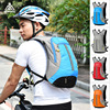 Road bike, sports backpack, bag for cycling, helmet, raincoat