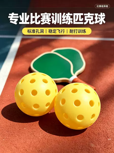 Hole ball 40 holes TPE injection molded pickleball durable double training pickleball sports equipment wholesale
