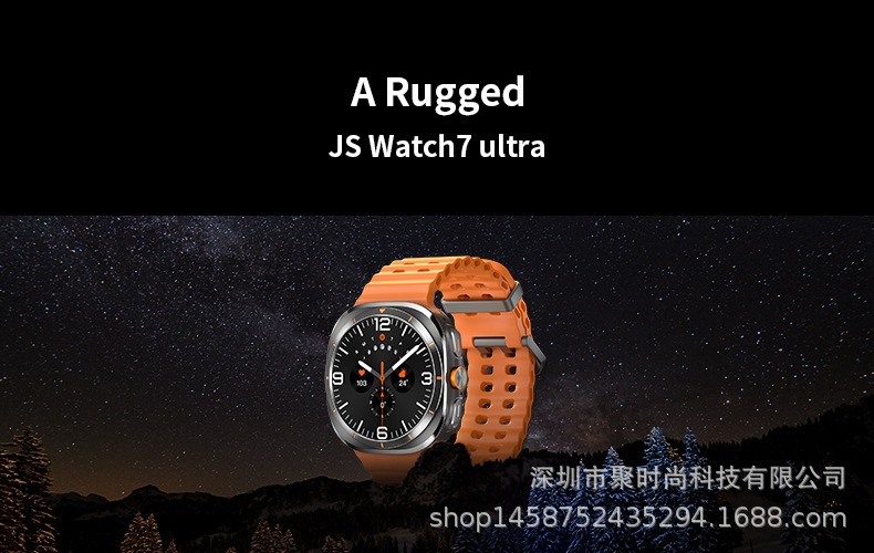 js watch7 ultra Bluetooth Call Smartwatch Voice Assistant Weather, Music Heart Rate, Blood Pressure details Picture