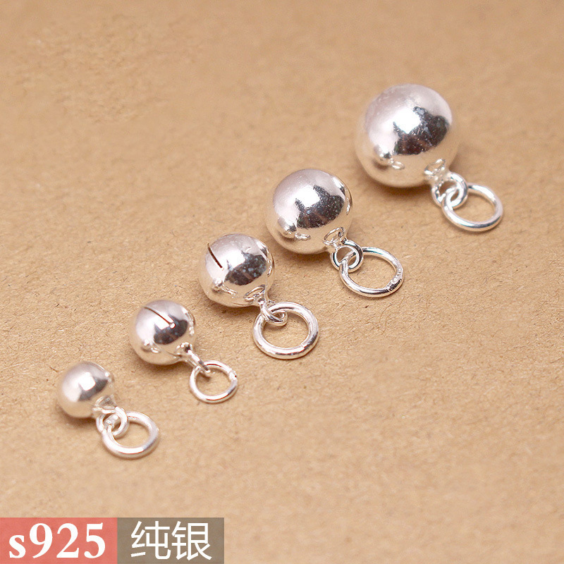 S925 Sterling Silver Handmade DIY Accessories Gloss Bell Pendant Fashion All-match Bracelet Necklace Beaded Pendant Accessories S925 Sterling Silver Handmade DIY Accessories Gloss Bell Pendant Fashion All-match Bracelet Necklace Beaded Pendant Accessories