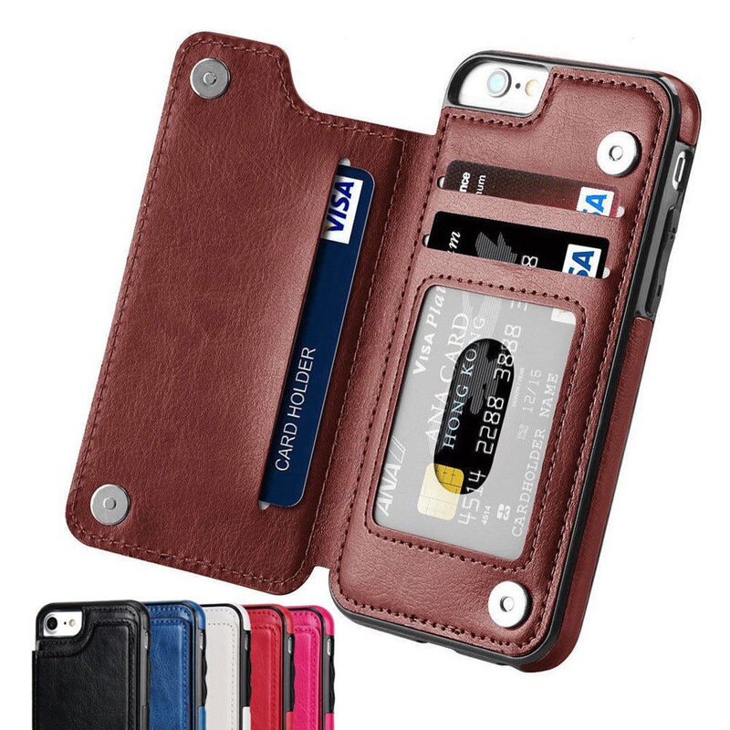 Apple iPhone15 Mobile Phone Case 16Max Crazy Horse Pattern Leather Protective Case S24 Multi-Function Mobile Phone Leather Case