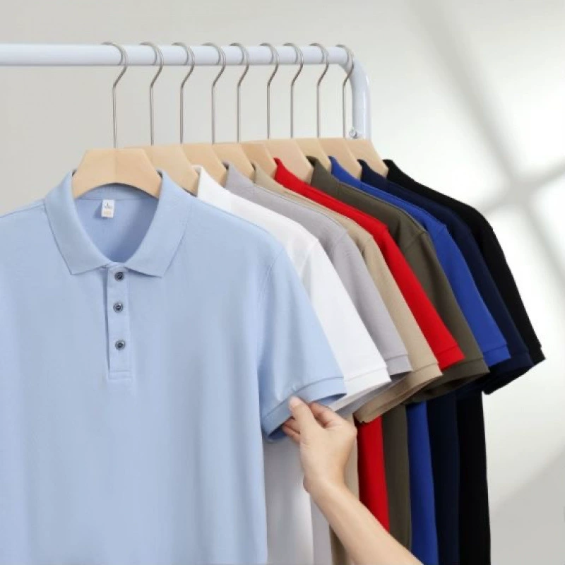 Рубашка-поло с коротким рукавом, рабочая одежда, рекламная рубашка, возможно нанесение логотипа.