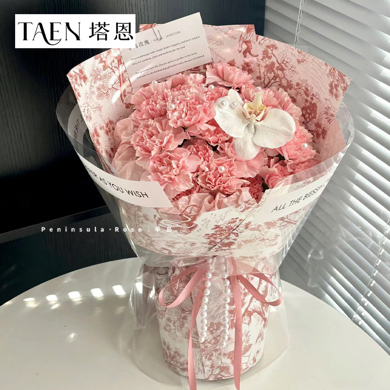 欧式复古牛皮纸鲜花包装纸花艺花束包花纸氛围纸花艺花店包装批发