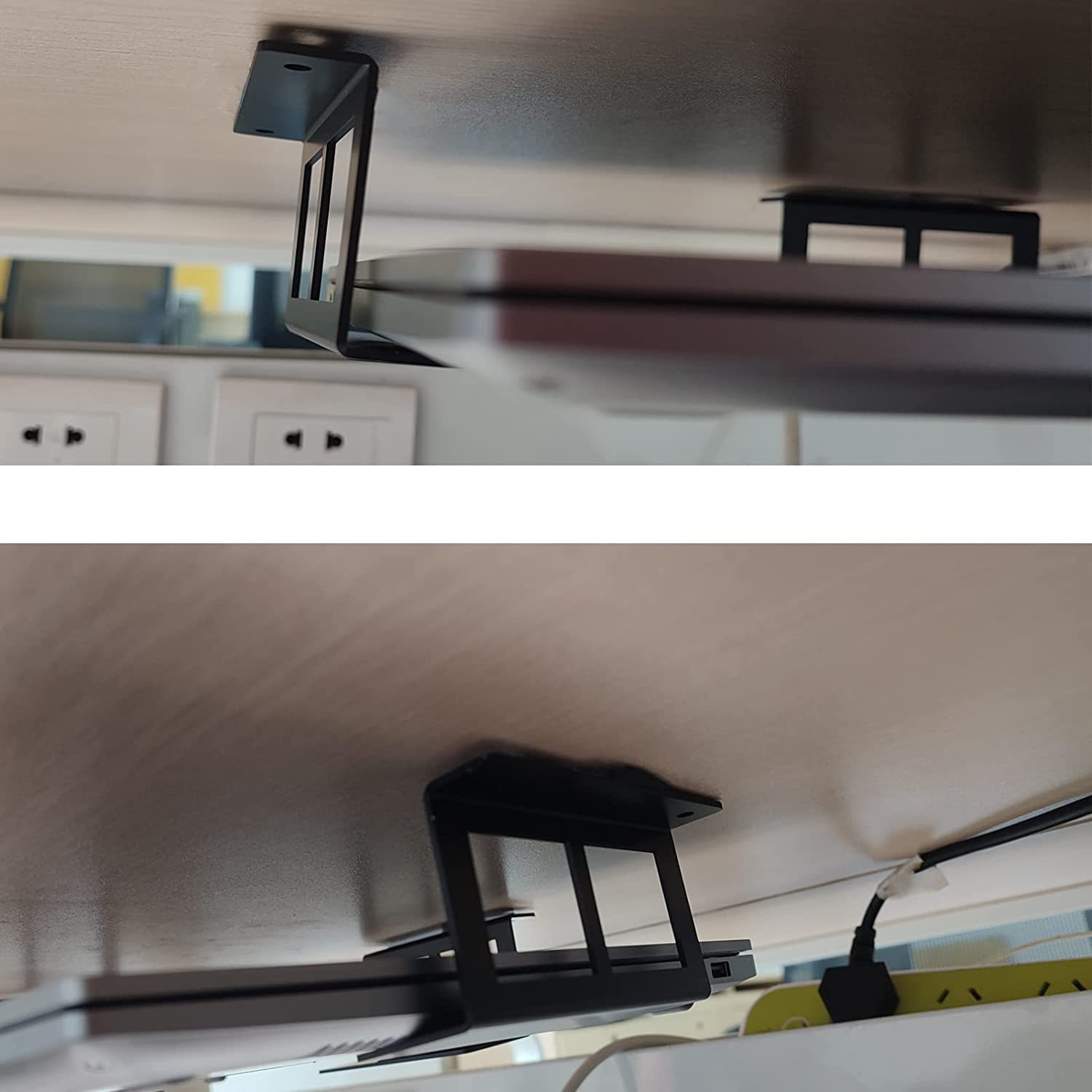 Soporte de almacenamiento de Notebook dedicado transfronterizo debajo de la Mesa soporte de bandeja de metal portátil almacenamiento invisible suministro directo de fábrica