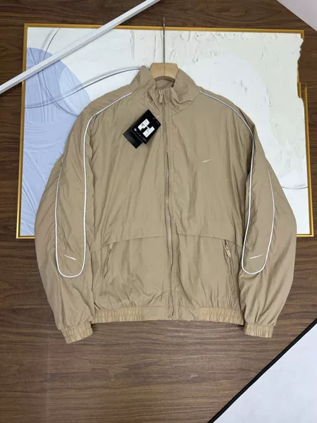 Correct Version of the New Embroidered Small Logo Reflective Patchwork Stand Collar Jacket Woven Coat Set Unisex Windbreaker 8622