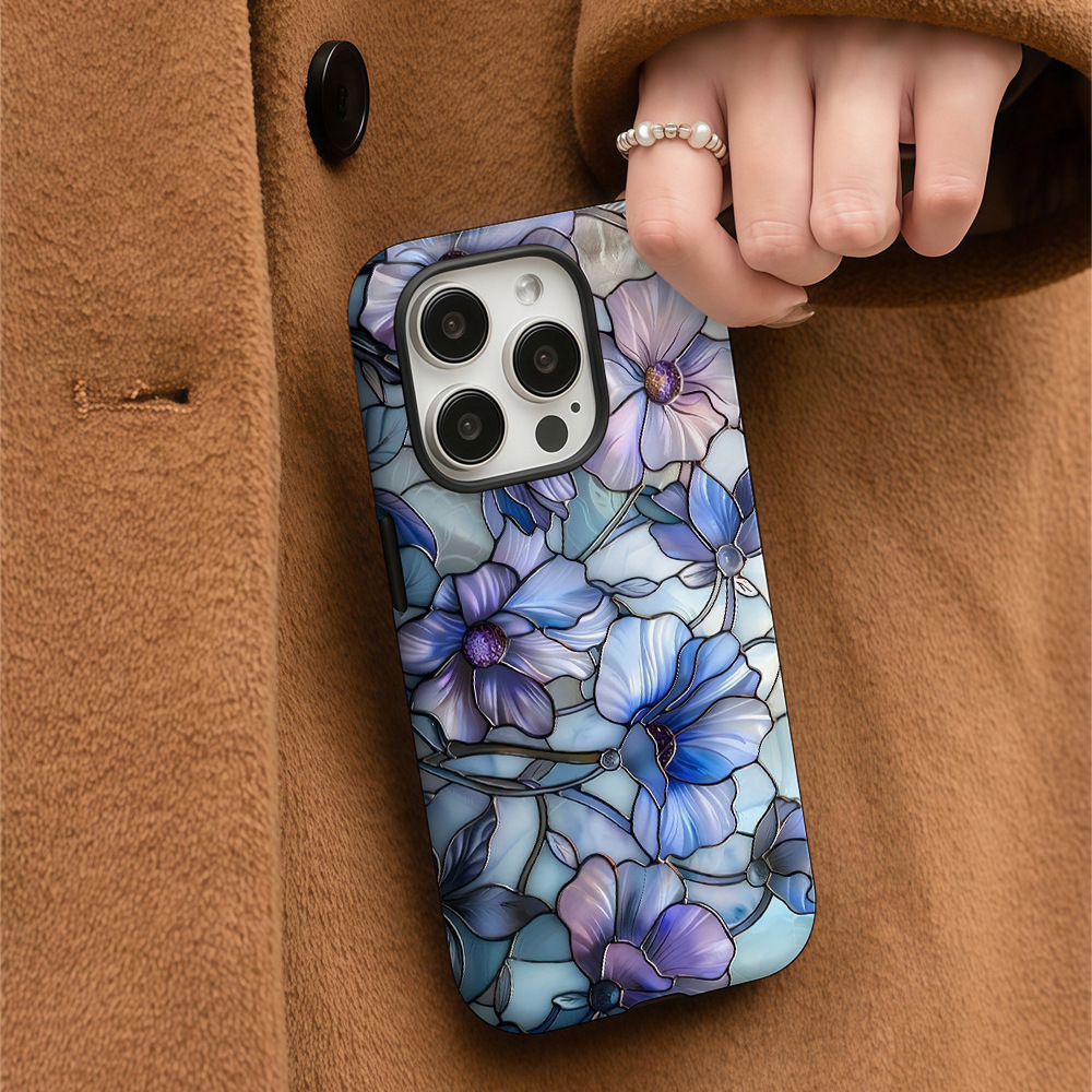 跨境彩绘二合一菲林壳iPhone17ProMax大孔全包保护套苹果16pro硬