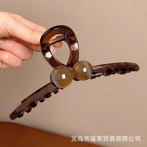 轻奢高端水晶大号抓夹鲨鱼夹女时尚百搭后脑勺盘发夹新款发抓头饰|undefined