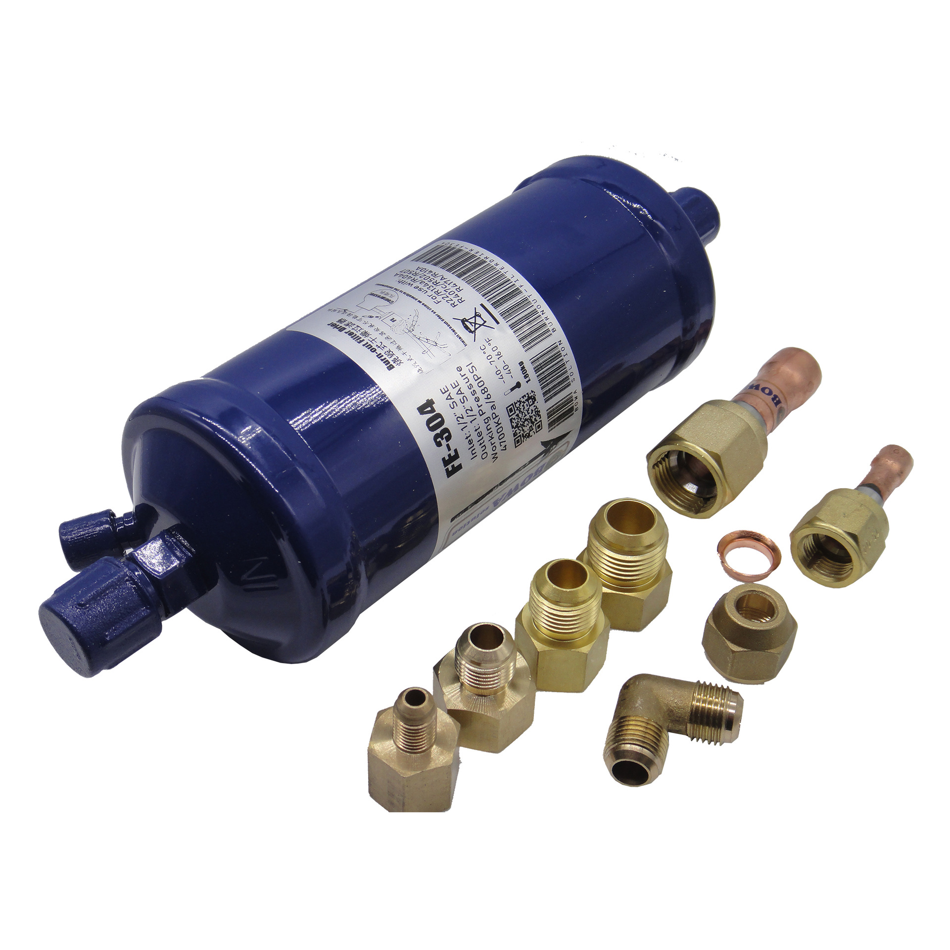 烧毁型干燥过滤器在压缩机电机修复后用于吸收系统内的酸和水分